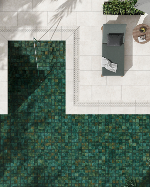 Carrelage piscine effet bali Sanary-sur-Mer dans le Var