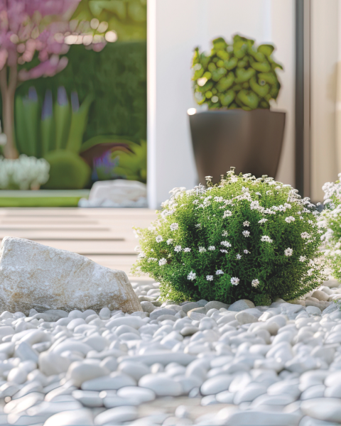 Galets décoratifs blancs à Puget sur Argens 83