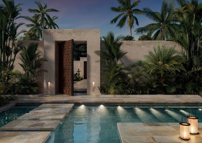 Carrelage piscine effet Bali dans le Var 83